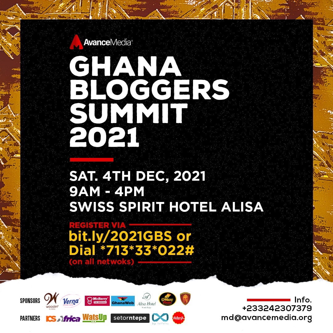 2021 Ghana Bloggers Summit slated for 4th December at Alisa Hotels