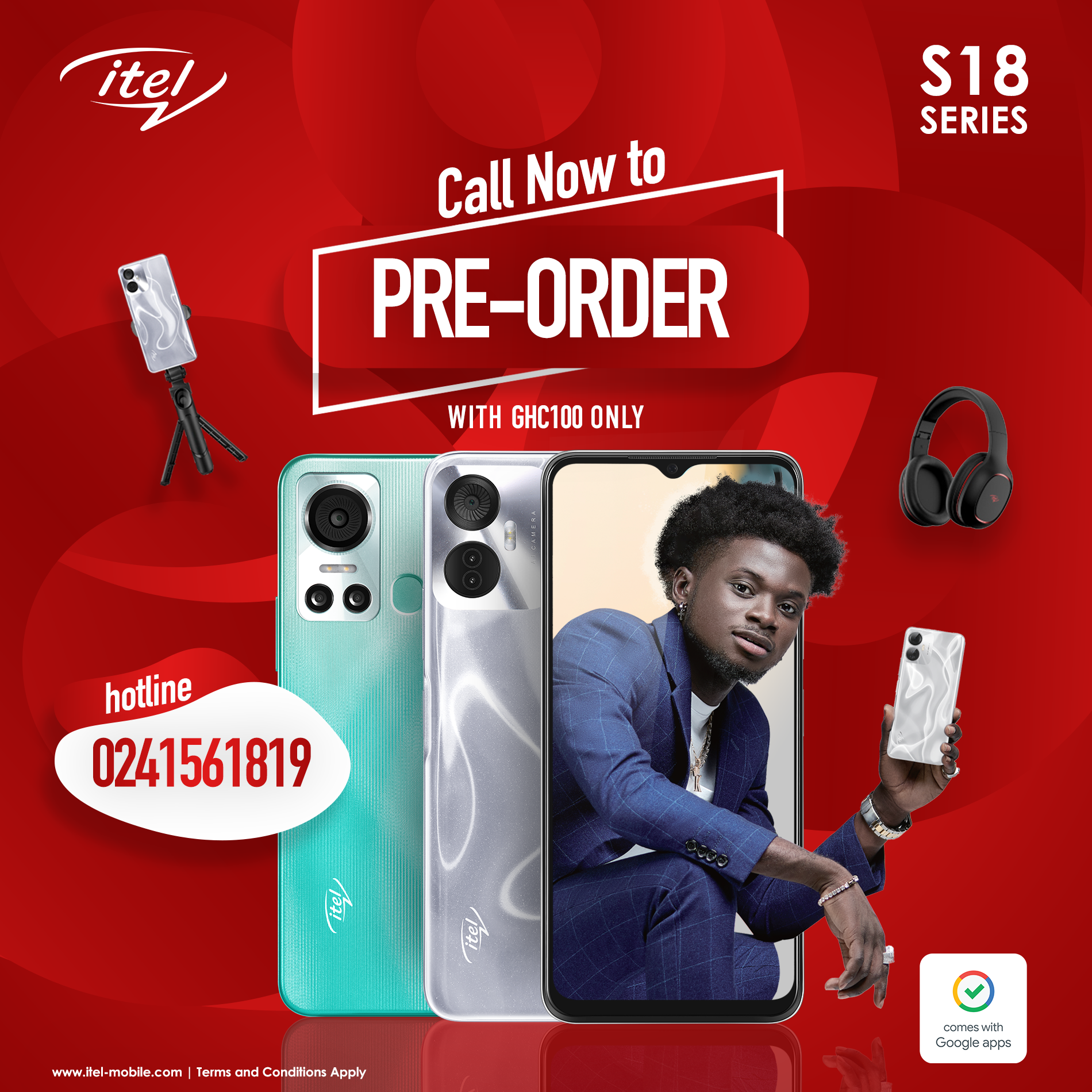 PRE-ORDER ITEL S18 AND WIN AMAZING GIFTS INSTANTLY