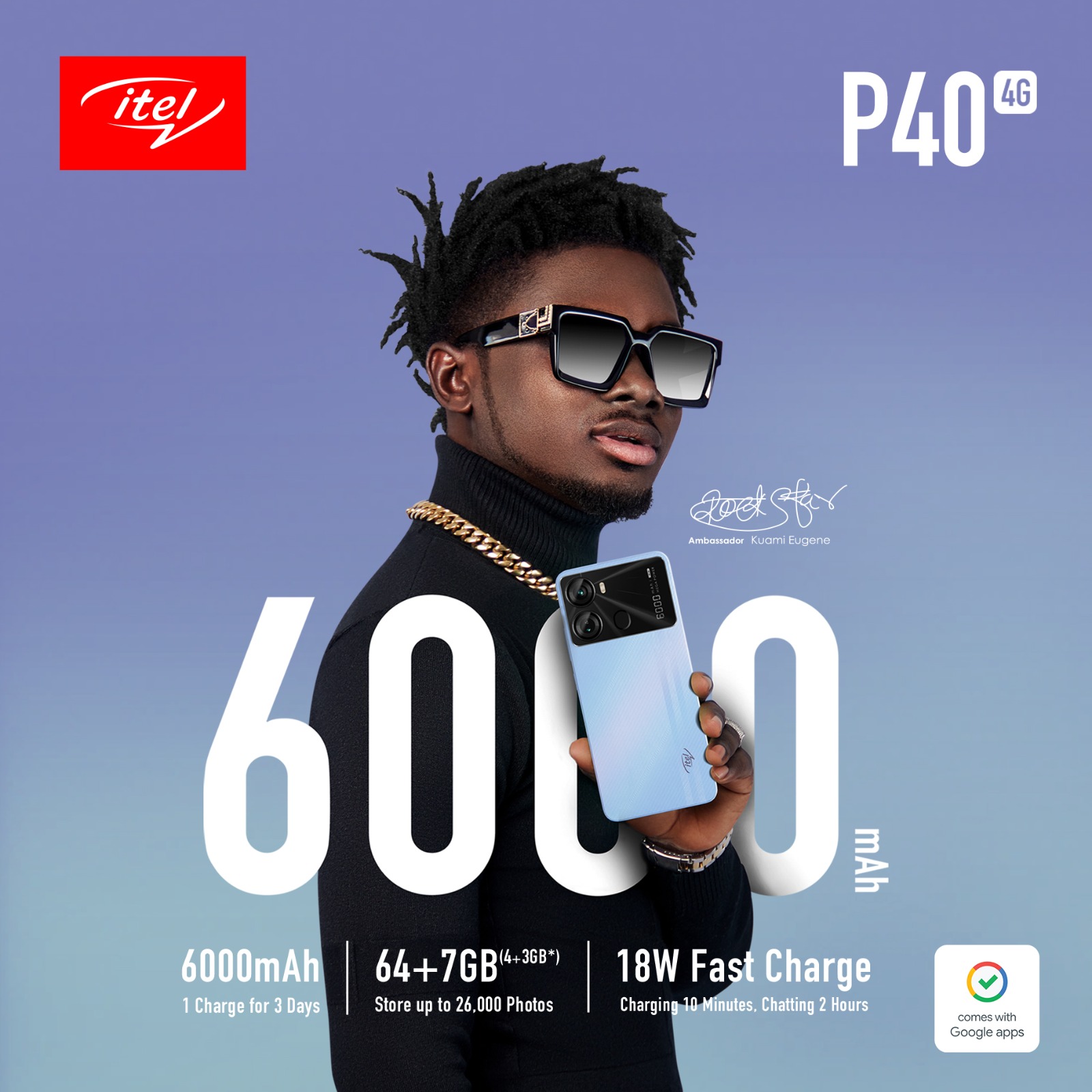 itel Launches the P40 Smartphone in Ghana, Partners with Vodafone to Offer Free 12GB Data Bundle